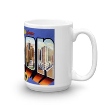 Greetings from Akron Ohio Unique Coffee Mug, Coffee Cup