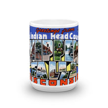 Greetings from Chippewa Falls Wisconsin Unique Coffee Mug, Coffee Cup