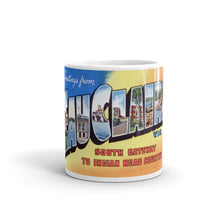 Greetings from Eau Claire Wisconsin Unique Coffee Mug, Coffee Cup