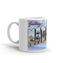 Greetings from Madison Wisconsin Unique Coffee Mug, Coffee Cup 1