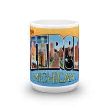 Greetings from Detroit Michigan Unique Coffee Mug, Coffee Cup 3