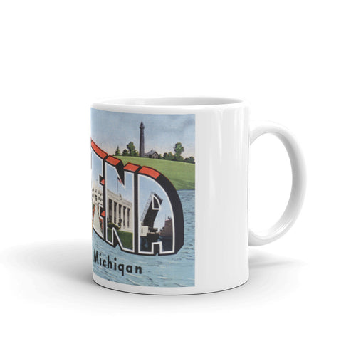 Greetings from Alpena Michigan Unique Coffee Mug, Coffee Cup