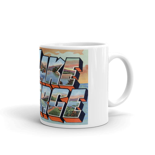 Greetings from Lake George New York Unique Coffee Mug, Coffee Cup