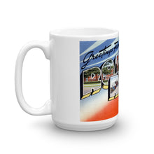 Greetings from Roanoke Rapids North Carolina Unique Coffee Mug, Coffee Cup