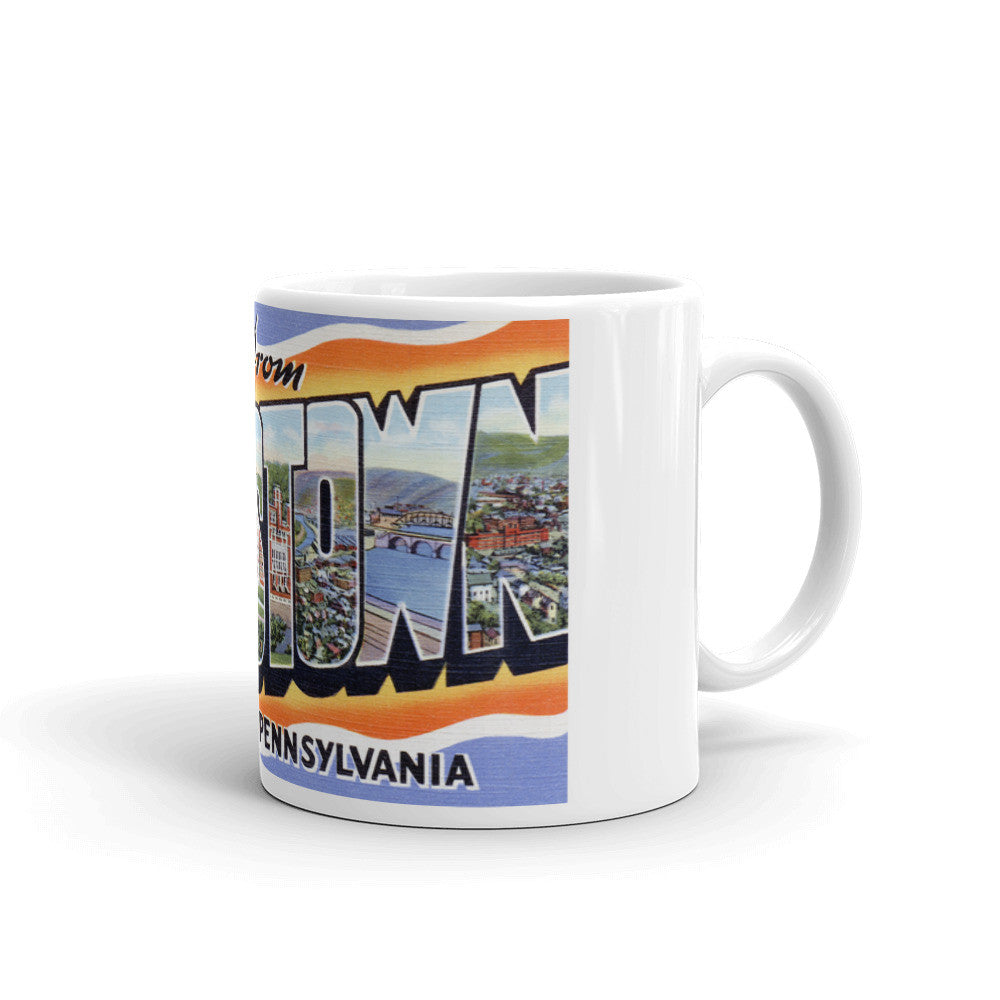 Greetings from Johnstown Pennsylvania Unique Coffee Mug, Coffee Cup