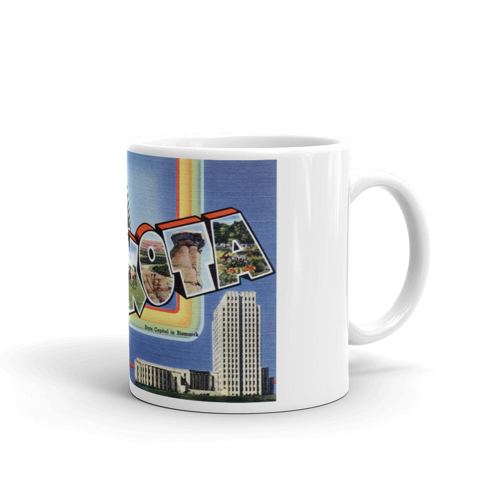 Greetings from North Dakota Unique Coffee Mug, Coffee Cup 1