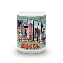 Greetings from Saginaw Michigan Unique Coffee Mug, Coffee Cup