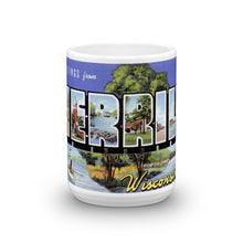 Greetings from Merrill Wisconsin Unique Coffee Mug, Coffee Cup