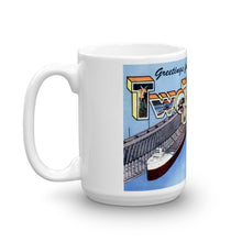 Greetings from Two Harbors Minnesota Unique Coffee Mug, Coffee Cup