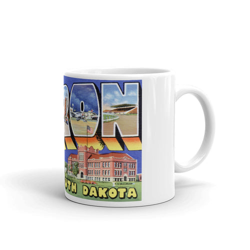 Greetings from Huron South Dakota Unique Coffee Mug, Coffee Cup