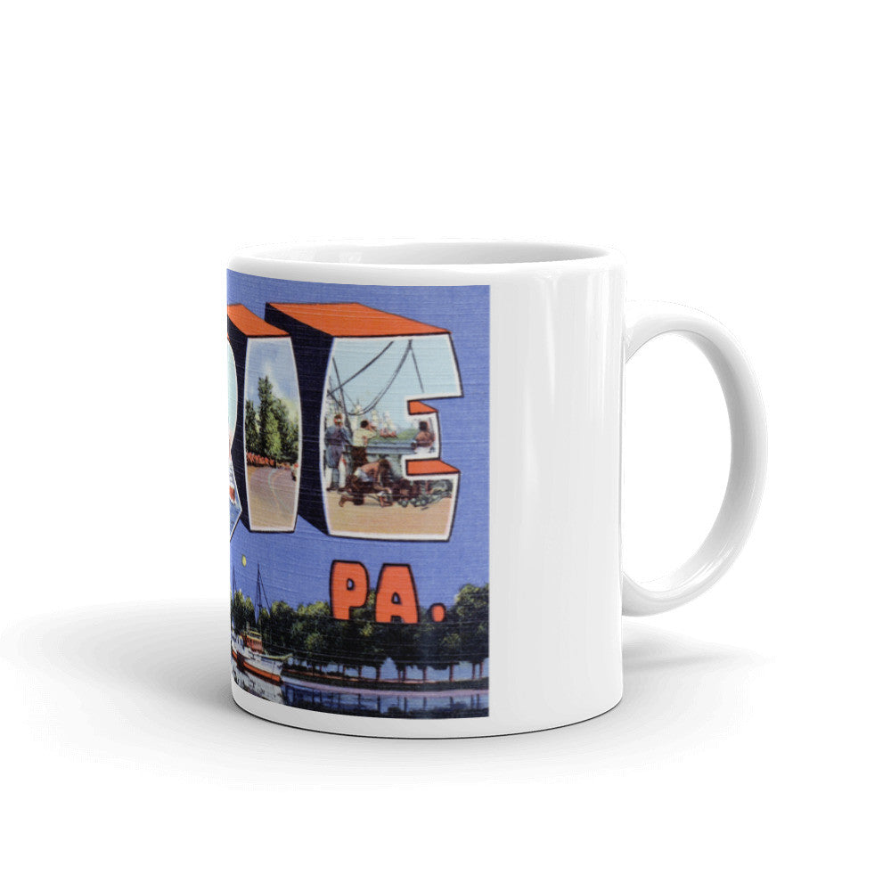 Greetings from Erie Pennsylvania Unique Coffee Mug, Coffee Cup