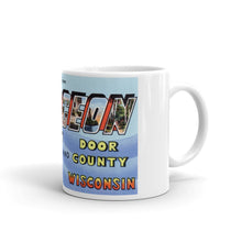 Greetings from Sturgeon Bay Wisconsin Unique Coffee Mug, Coffee Cup