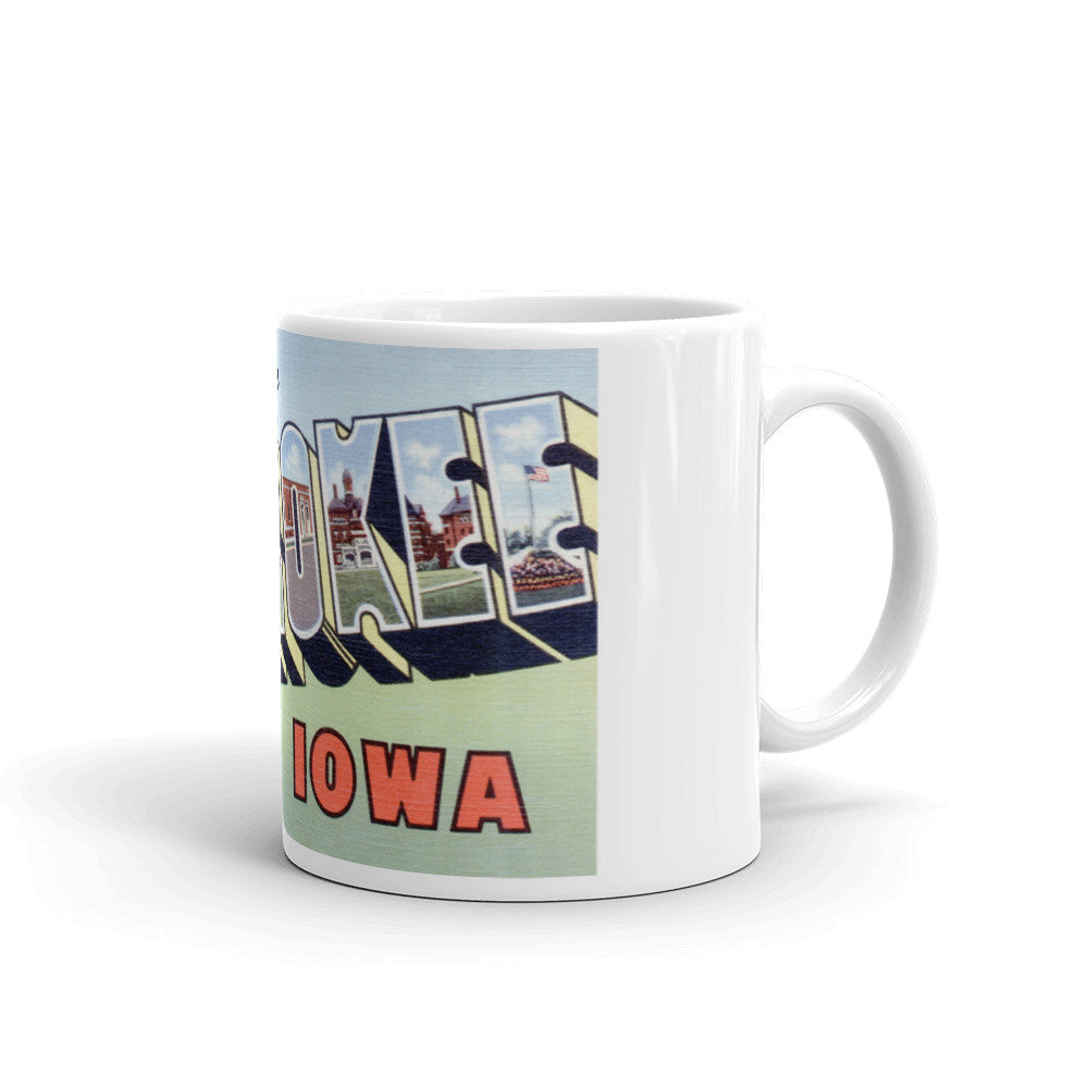 Greetings from Cherokee Iowa Unique Coffee Mug, Coffee Cup
