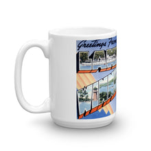 Greetings from Lake Winnipesaukee New Hampshire Unique Coffee Mug, Coffee Cup