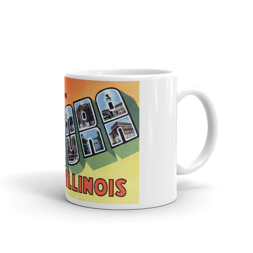 Greetings from Aurora Illinois Unique Coffee Mug, Coffee Cup 2