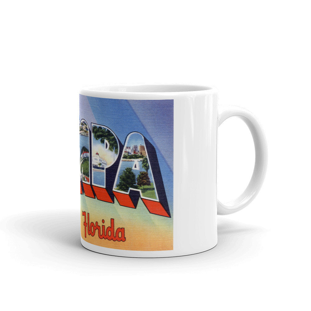 Greetings from Tampa Florida Unique Coffee Mug, Coffee Cup 1