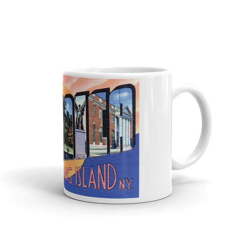 Greetings from Jamaica Long Island New York Unique Coffee Mug, Coffee Cup